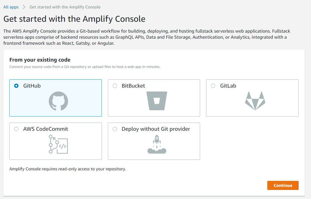 AWS GitHub Selection